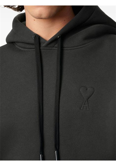 embrossed hoodie man grey AMI PARIS | USW756.749020